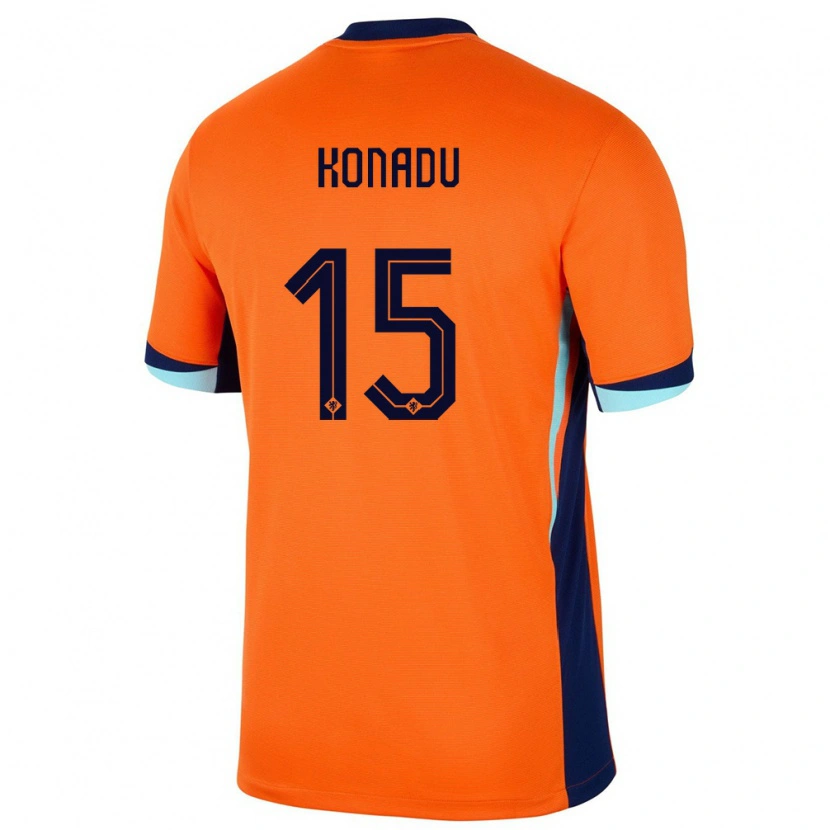 Danxen Kid Netherlands Don-Angelo Konadu #15 Orange Home Jersey 24-26 T-Shirt