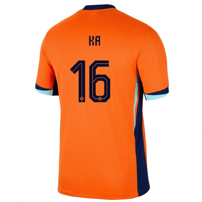 Danxen Kid Netherlands Ismail Ka #16 Orange Home Jersey 24-26 T-Shirt