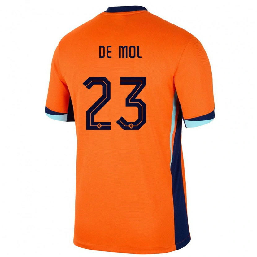 Danxen Kid Netherlands Stenn De Mol #23 Orange Home Jersey 24-26 T-Shirt