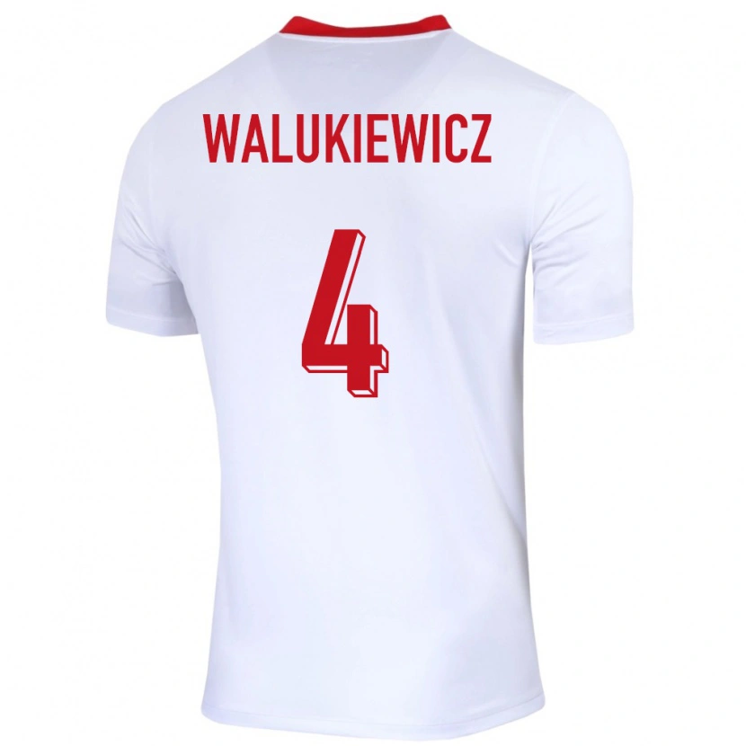 Danxen Kid Poland Sebastian Walukiewicz #4 White Home Jersey 24-26 T-Shirt