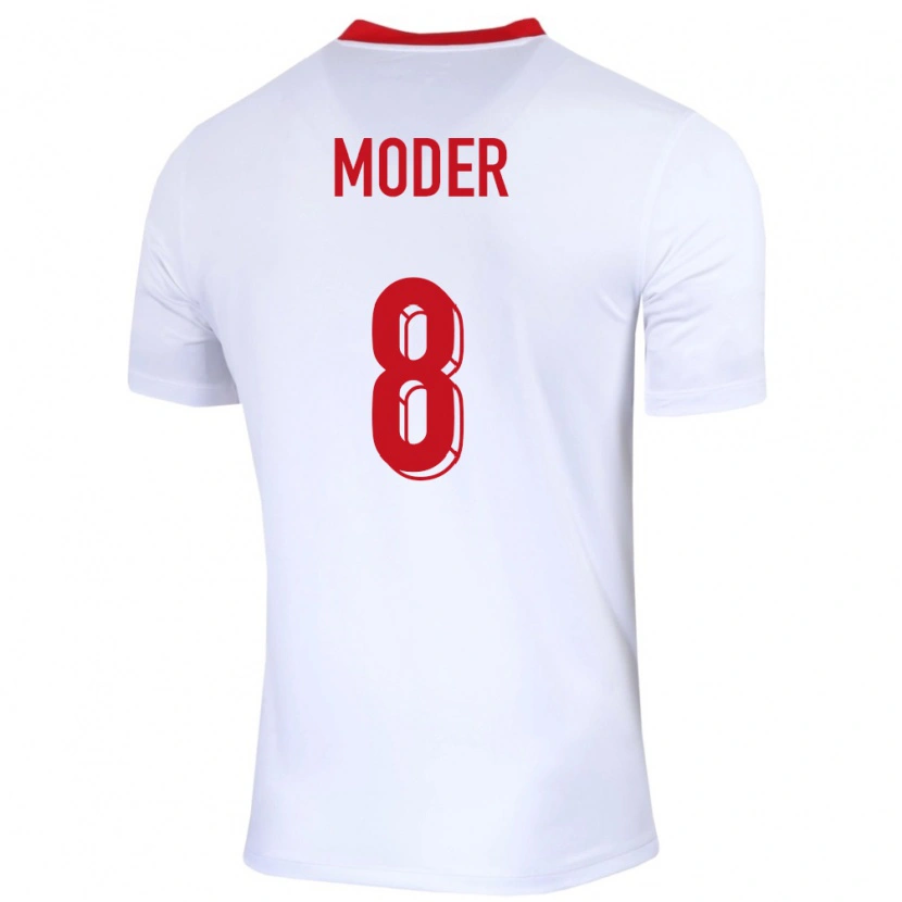 Danxen Kid Poland Jakub Moder #8 White Home Jersey 24-26 T-Shirt