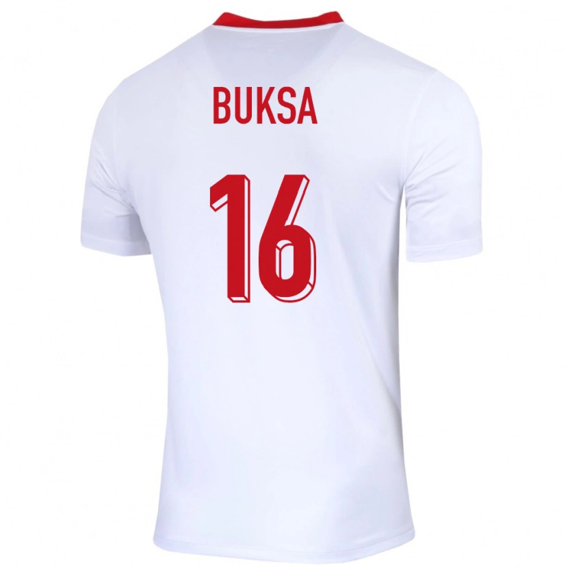 Danxen Kid Poland Adam Buksa #16 White Home Jersey 24-26 T-Shirt