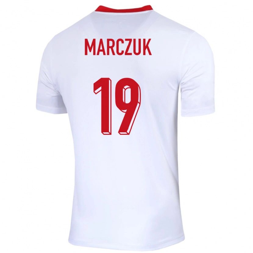 Danxen Kid Poland Dominik Marczuk #19 White Home Jersey 24-26 T-Shirt