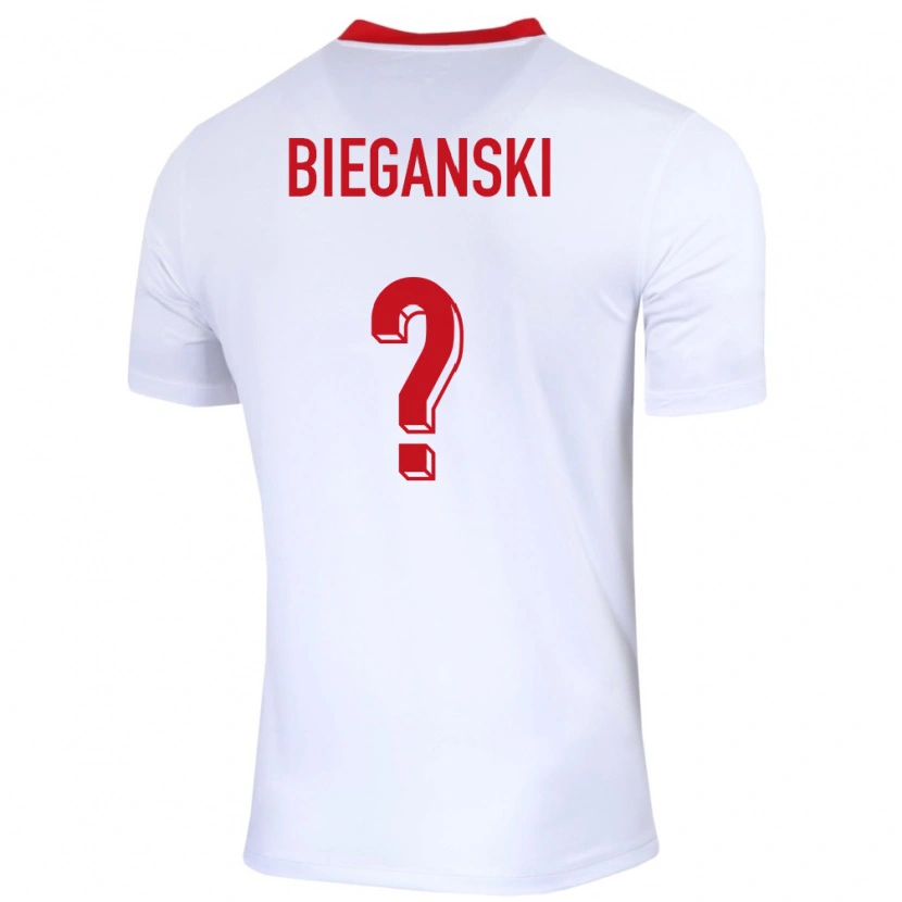 Danxen Kid Poland Jan Bieganski #0 White Home Jersey 24-26 T-Shirt