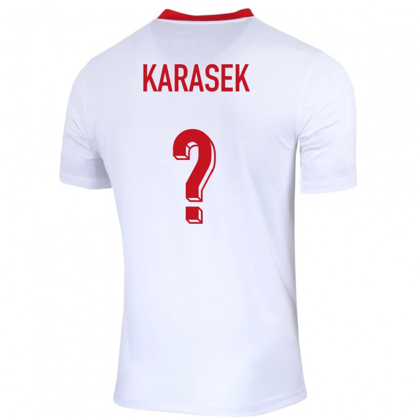 Danxen Kid Poland Kacper Karasek #0 White Home Jersey 24-26 T-Shirt