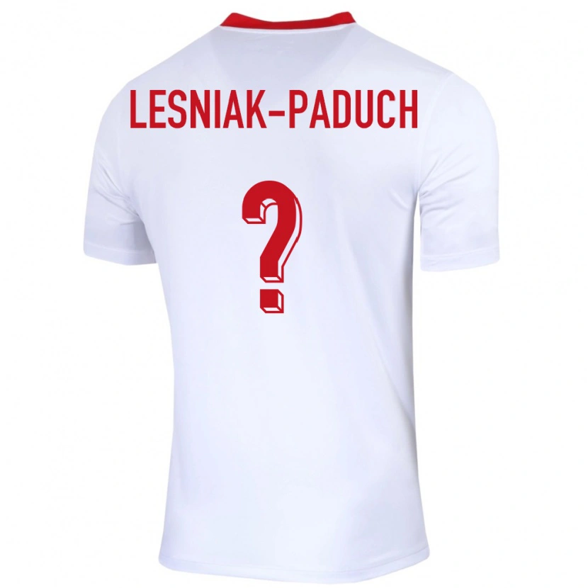 Danxen Kid Poland Nikodem Lesniak-Paduch #0 White Home Jersey 24-26 T-Shirt