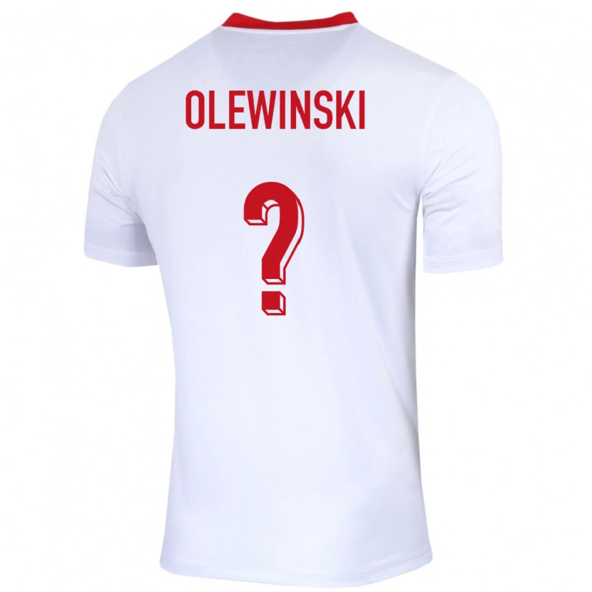 Danxen Kid Poland Oliwier Olewinski #0 White Home Jersey 24-26 T-Shirt