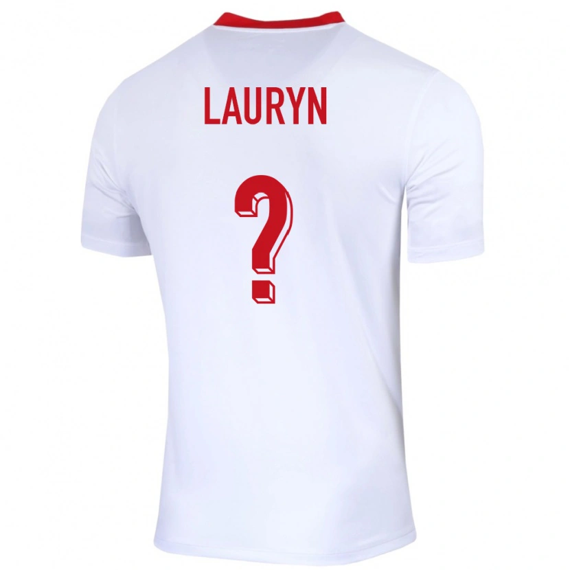 Danxen Kid Poland Mateusz Lauryn #0 White Home Jersey 24-26 T-Shirt