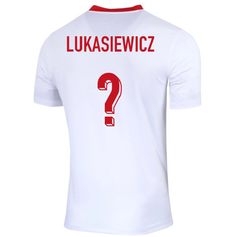 Danxen Kid Poland Adam Lukasiewicz #0 White Home Jersey 24-26 T-Shirt