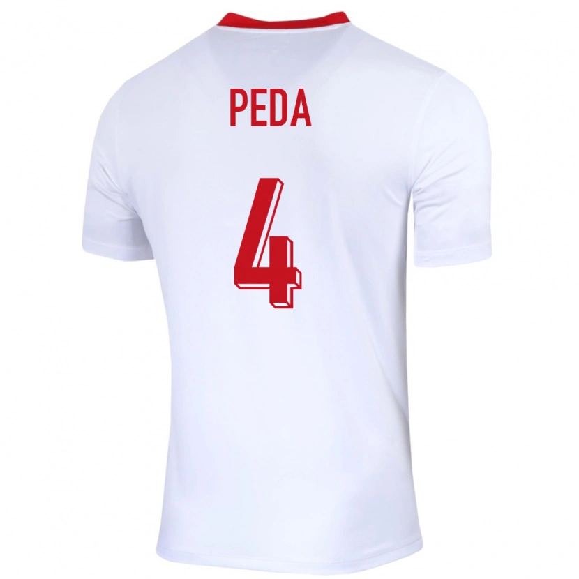 Danxen Kid Poland Patryk Peda #4 White Home Jersey 24-26 T-Shirt