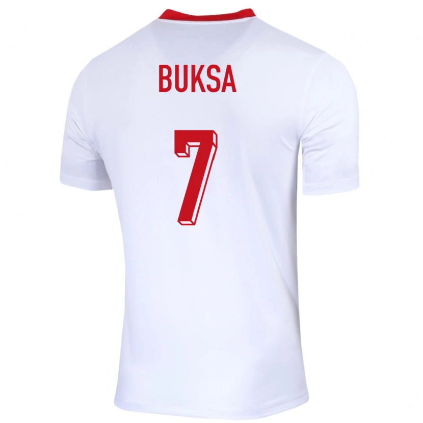 Danxen Kid Poland Aleksander Buksa #7 White Home Jersey 24-26 T-Shirt