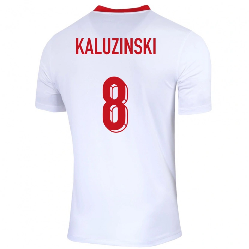 Danxen Kid Poland Jakub Kaluzinski #8 White Home Jersey 24-26 T-Shirt