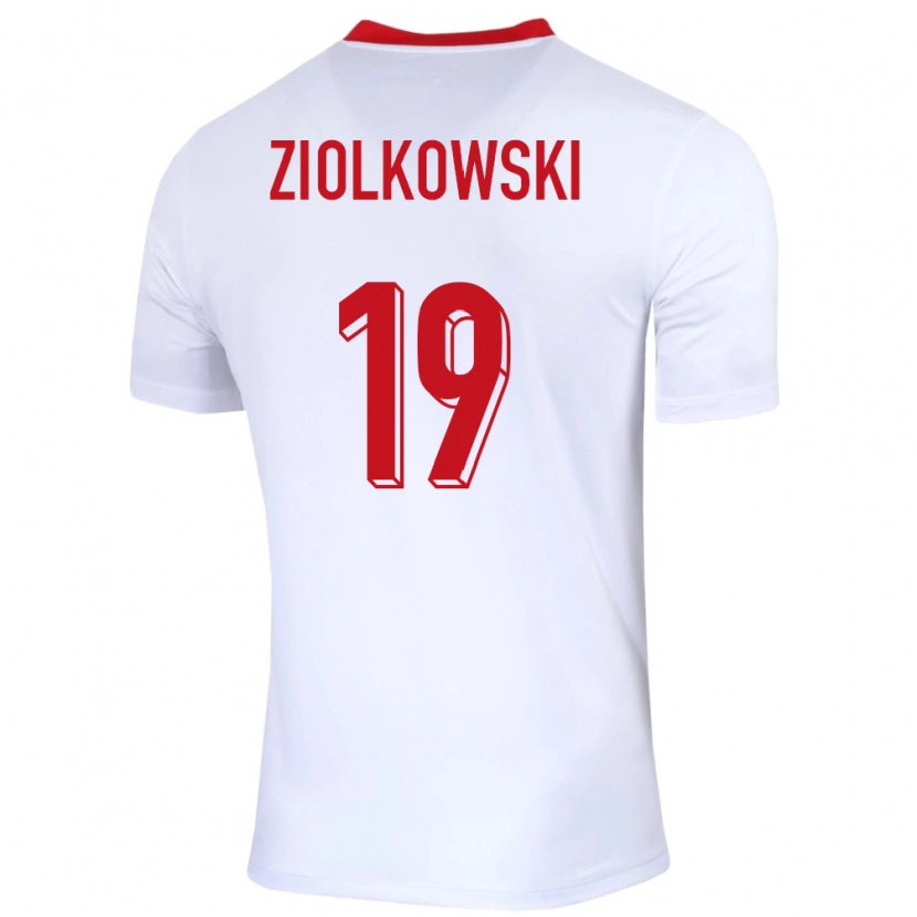 Danxen Kid Poland Jan Ziolkowski #19 White Home Jersey 24-26 T-Shirt