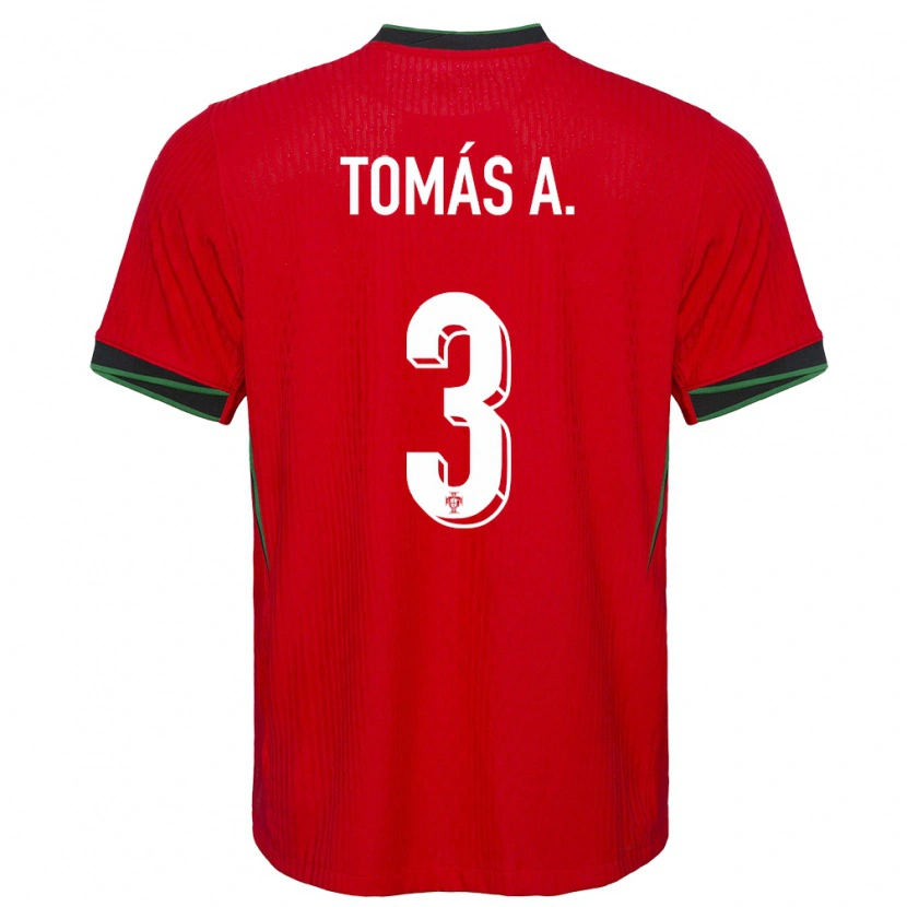 Danxen Kid Portugal Tomás Araújo #3 Red Home Jersey 24-26 T-Shirt