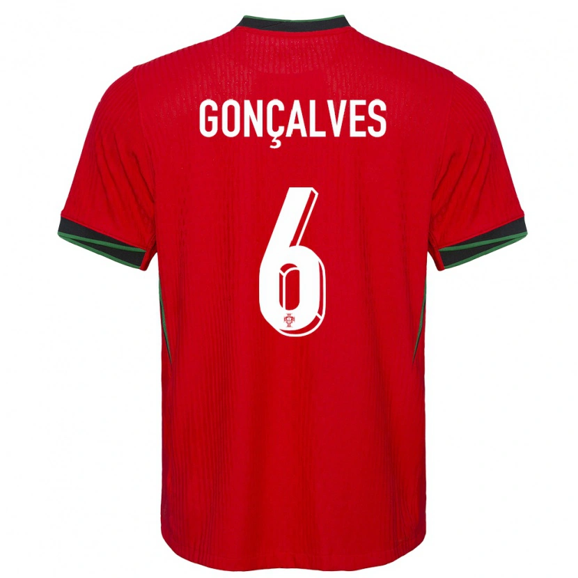 Danxen Kid Portugal Rodrigo Gonçalves #6 Red Home Jersey 24-26 T-Shirt