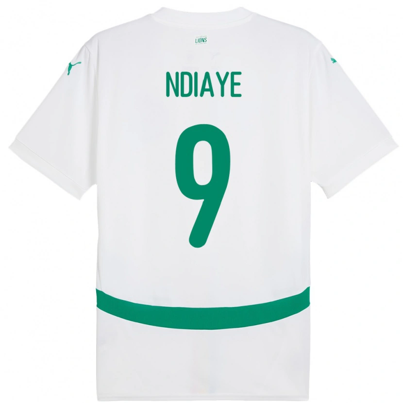 Danxen Kid Senegal Cherif Ndiaye #9 White Home Jersey 24-26 T-Shirt