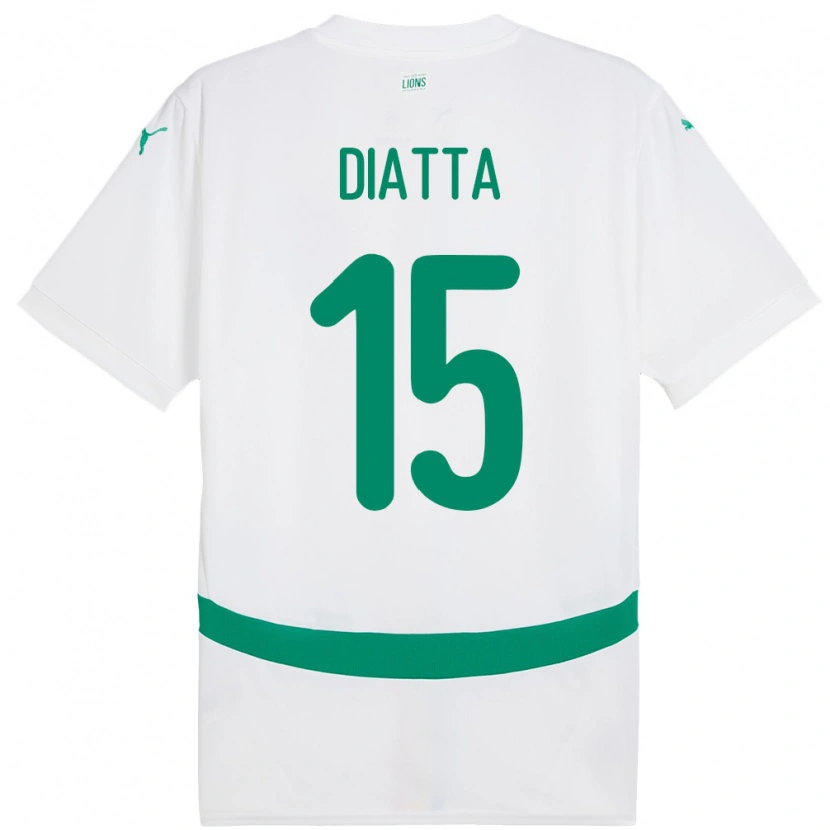 Danxen Kid Senegal Krépin Diatta #15 White Home Jersey 24-26 T-Shirt