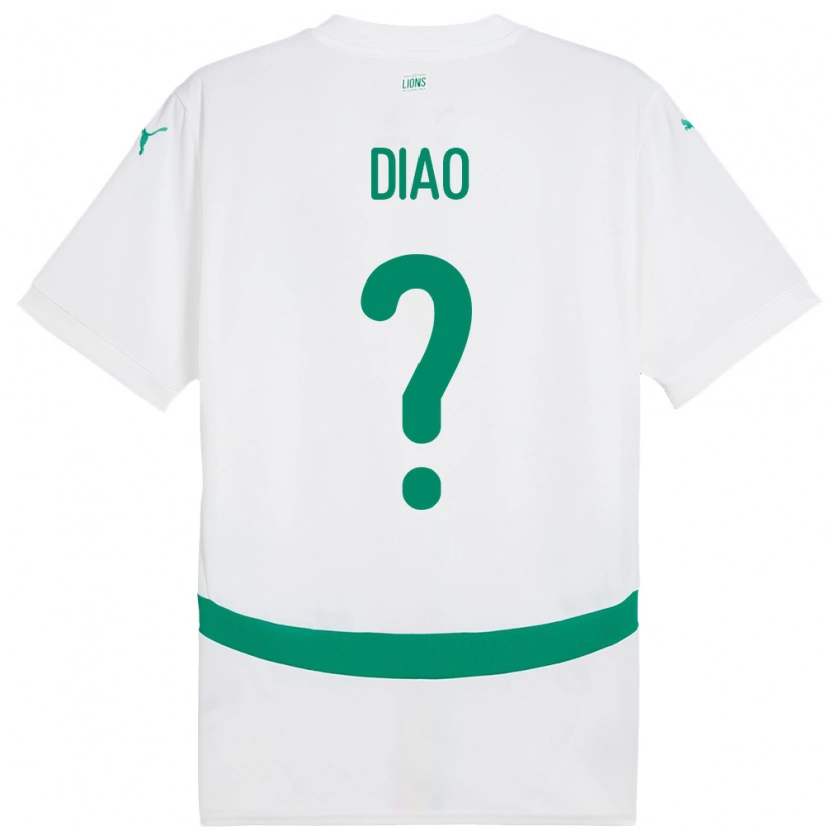 Danxen Kid Senegal Ousmane Diao #0 White Home Jersey 24-26 T-Shirt