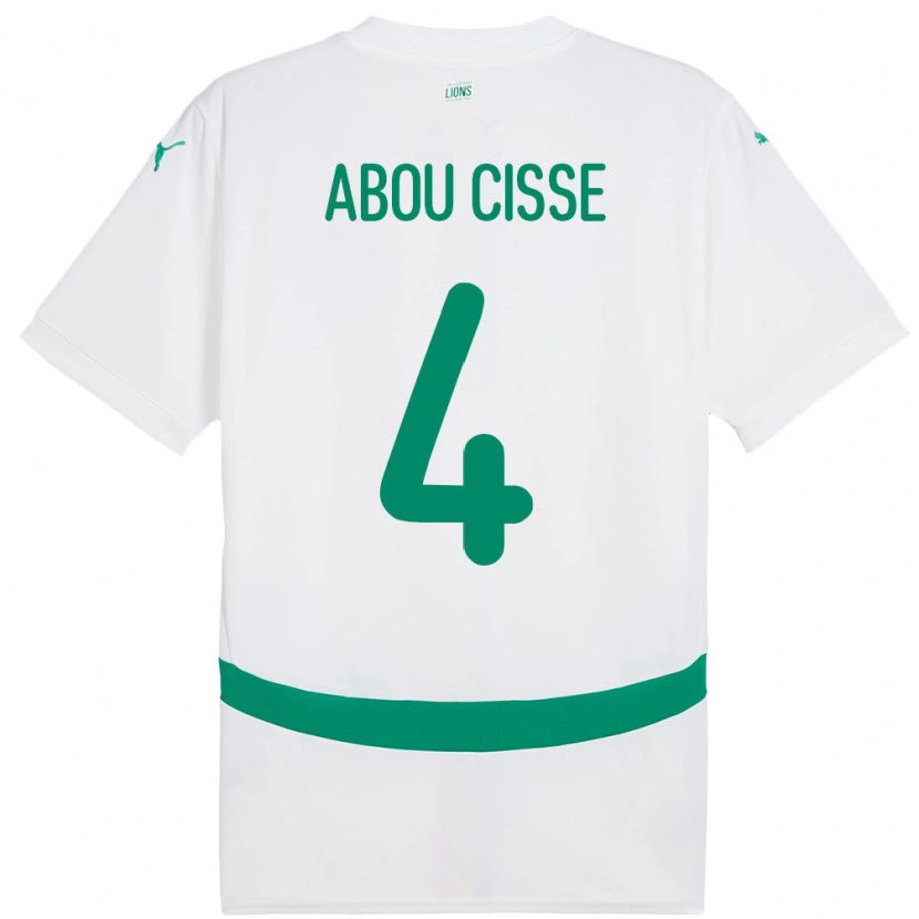 Danxen Kid Senegal Pape Abou Cisse #4 White Home Jersey 24-26 T-Shirt