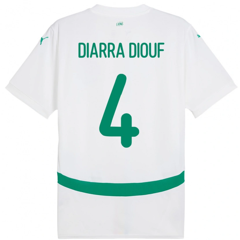 Danxen Kid Senegal Mame Diarra Diouf #4 White Home Jersey 24-26 T-Shirt