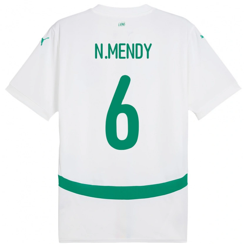 Danxen Kid Senegal Nampalys Mendy #6 White Home Jersey 24-26 T-Shirt