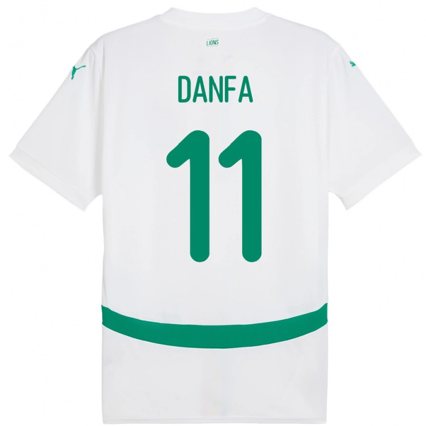 Danxen Kid Senegal Mamadou Danfa #11 White Home Jersey 24-26 T-Shirt