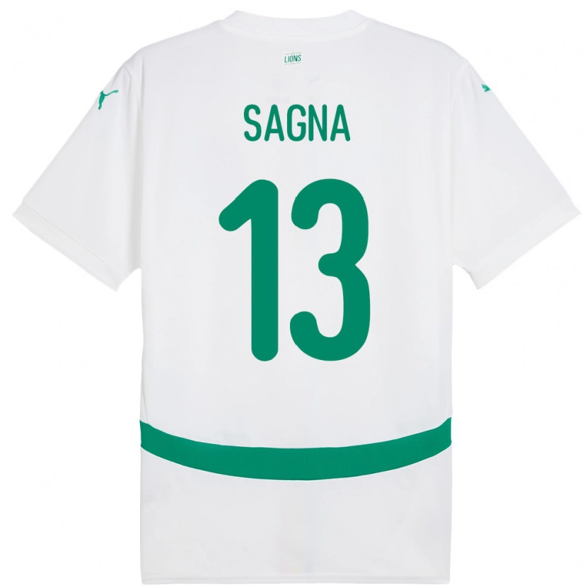 Danxen Kid Senegal Jeannette Sagna #13 White Home Jersey 24-26 T-Shirt