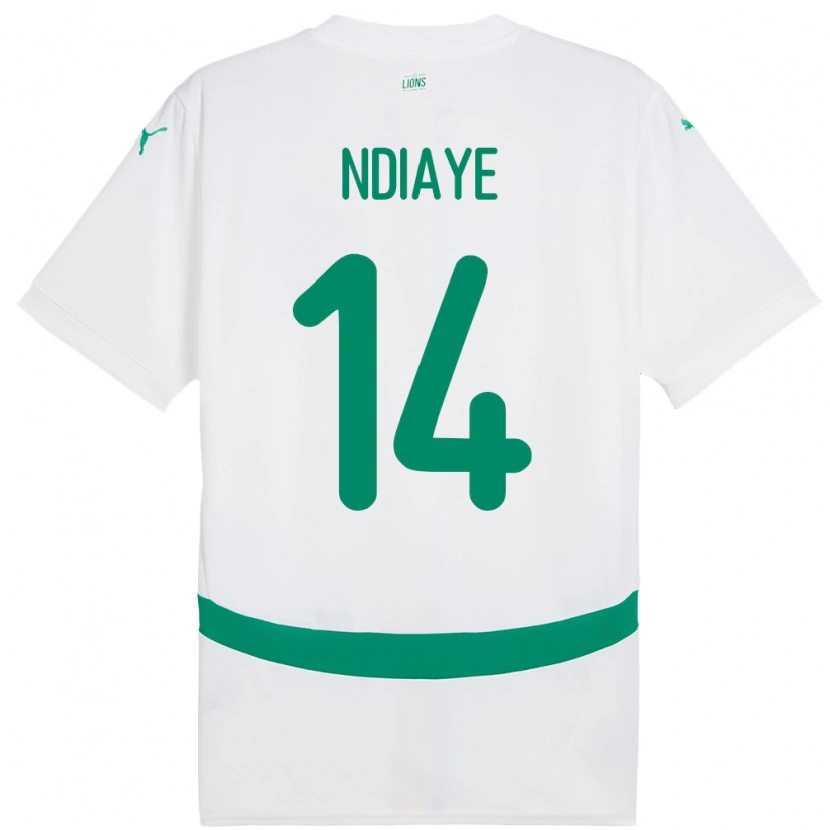 Danxen Kid Senegal Salimata Ndiaye #14 White Home Jersey 24-26 T-Shirt