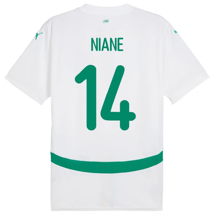 Danxen Kid Senegal Ibrahima Niane #14 White Home Jersey 24-26 T-Shirt