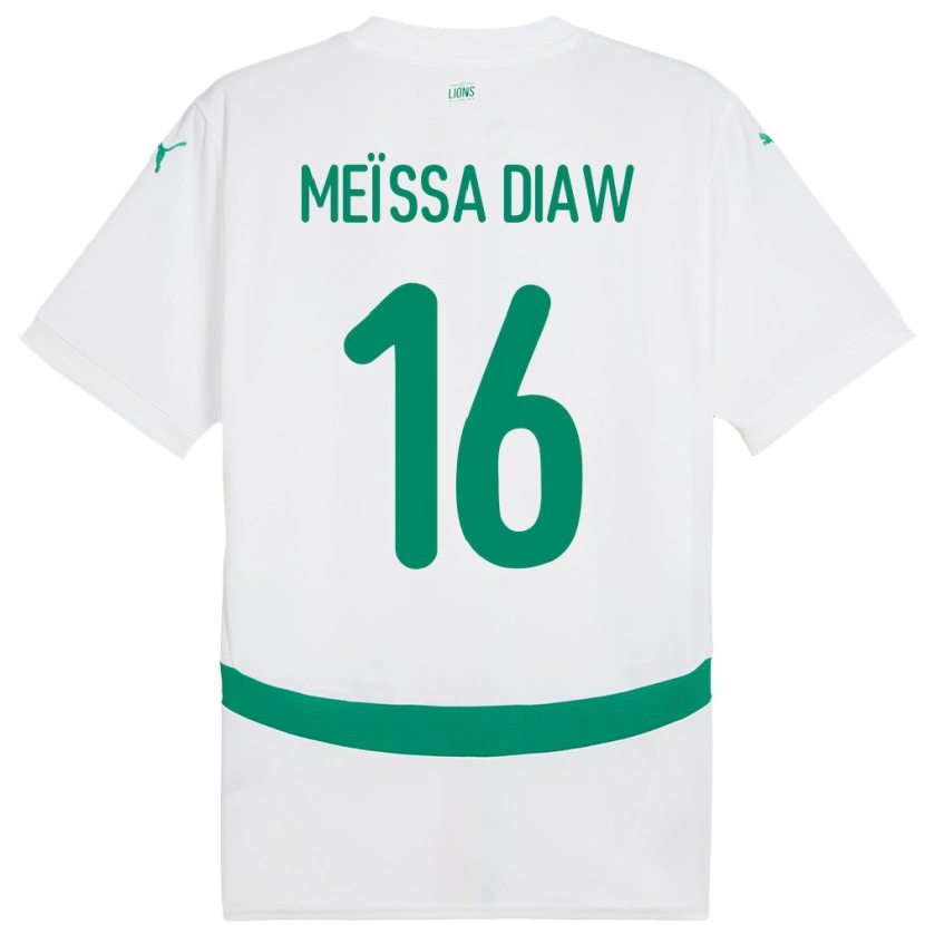 Danxen Kid Senegal Ndeye Meissa Diaw #16 White Home Jersey 24-26 T-Shirt