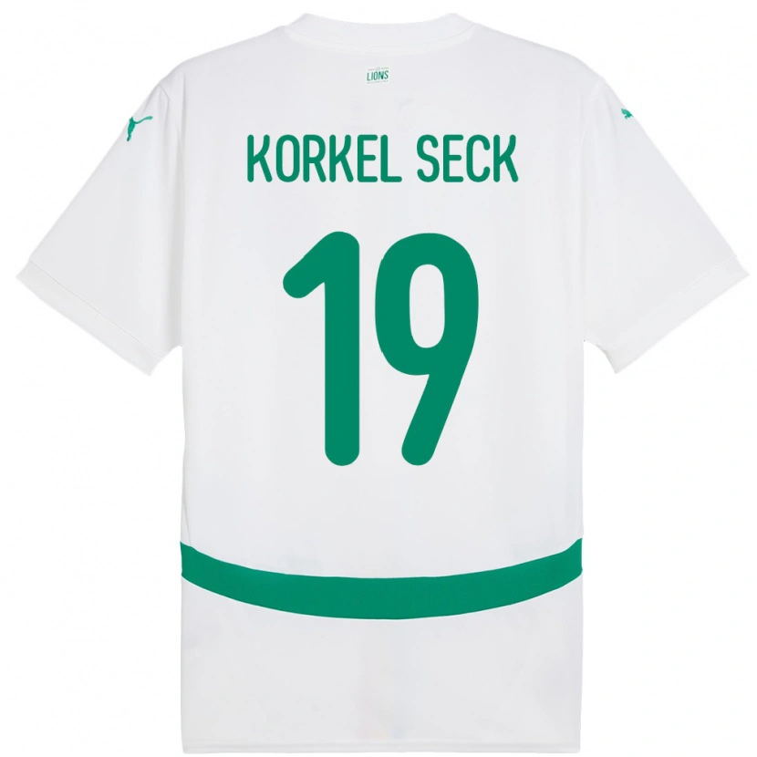 Danxen Kid Senegal Bineta Korkel Seck #19 White Home Jersey 24-26 T-Shirt