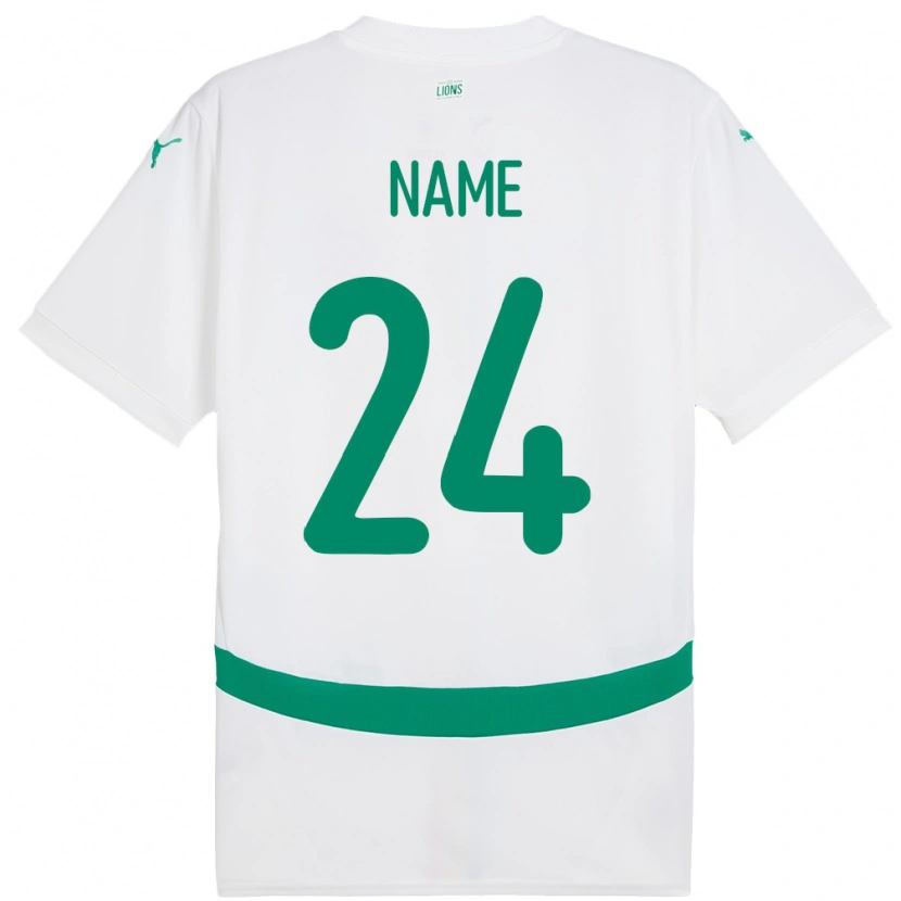 Danxen Kid Senegal Moustapha Name #24 White Home Jersey 24-26 T-Shirt