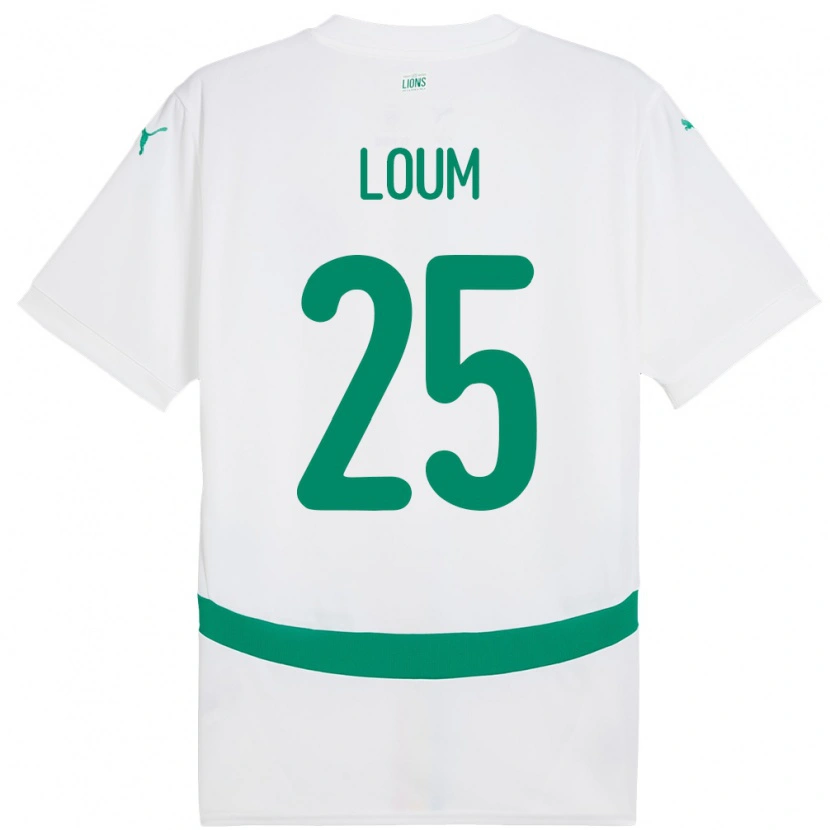 Danxen Kid Senegal Mamadou Loum #25 White Home Jersey 24-26 T-Shirt