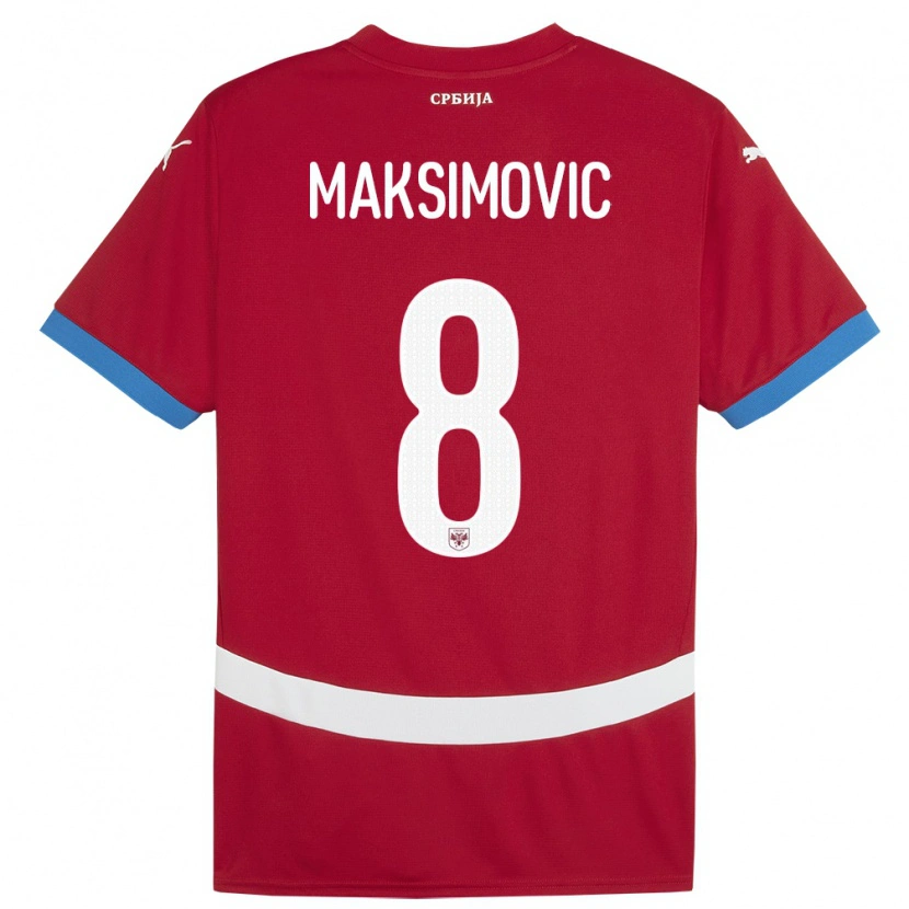 Danxen Kid Serbia Andrija Maksimovic #8 Red Home Jersey 24-26 T-Shirt