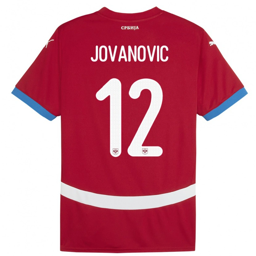 Danxen Kid Serbia Aleksandar Jovanovic #12 Red Home Jersey 24-26 T-Shirt