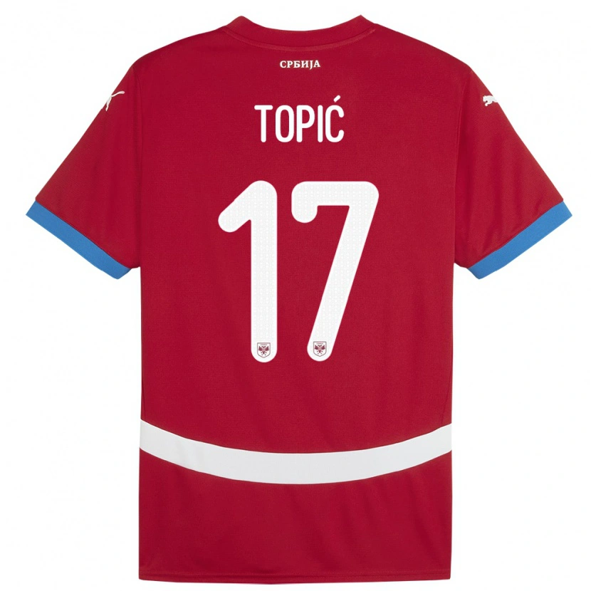 Danxen Kid Serbia Mirko Topić #17 Red Home Jersey 24-26 T-Shirt