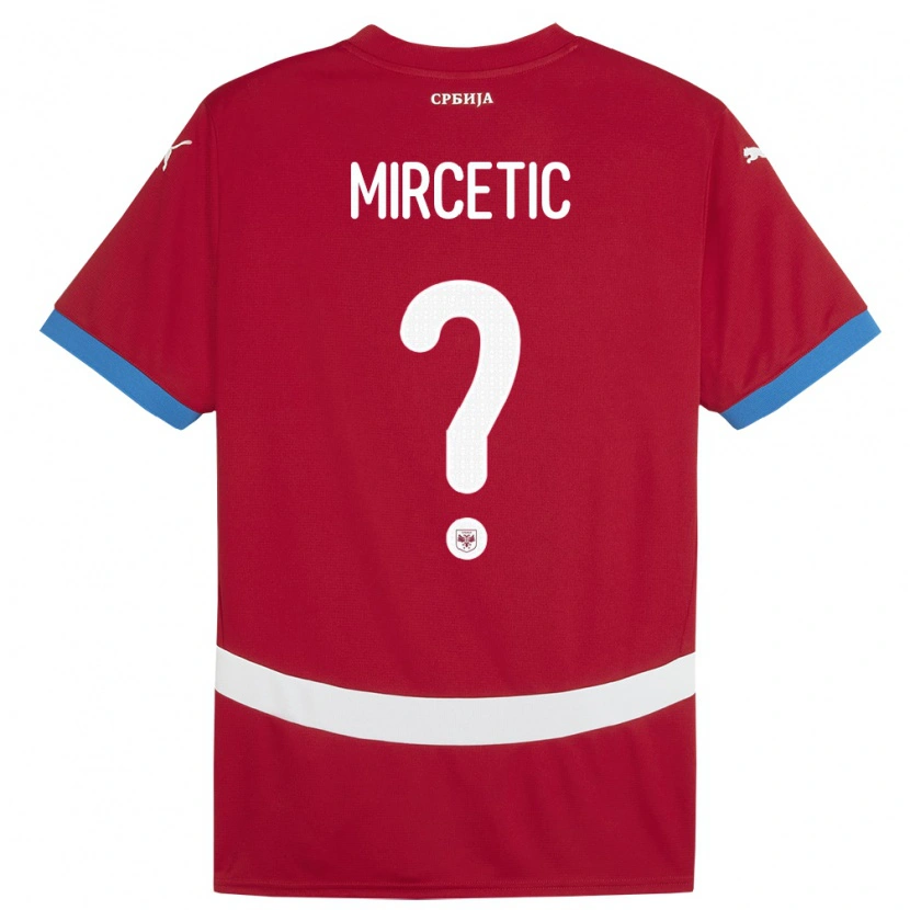 Danxen Kid Serbia Bogdan Mircetic #0 Red Home Jersey 24-26 T-Shirt