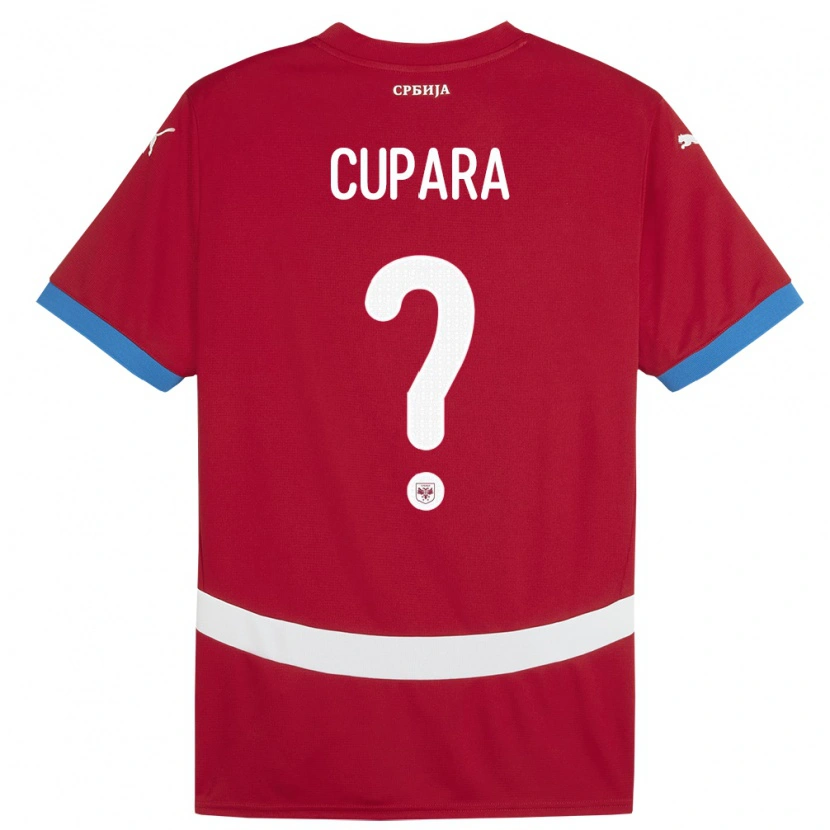 Danxen Kid Serbia Dusan Cupara #0 Red Home Jersey 24-26 T-Shirt