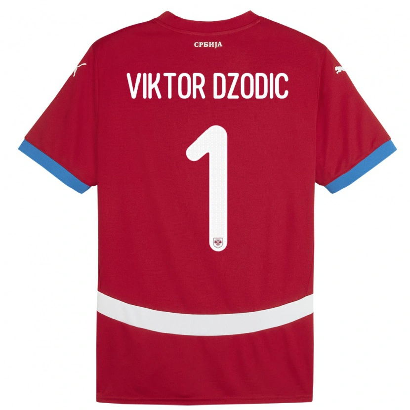 Danxen Kid Serbia Viktor Dzodic #1 Red Home Jersey 24-26 T-Shirt