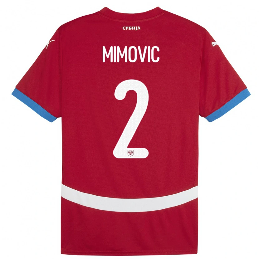 Danxen Kid Serbia Ognjen Mimovic #2 Red Home Jersey 24-26 T-Shirt