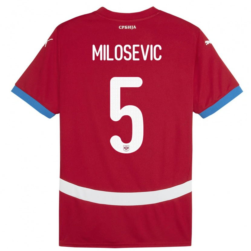 Danxen Kid Serbia Jovan Milosevic #5 Red Home Jersey 24-26 T-Shirt