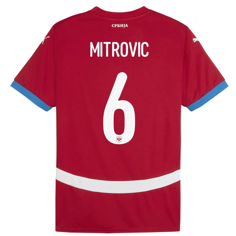 Danxen Kid Serbia Matija Mitrovic #6 Red Home Jersey 24-26 T-Shirt