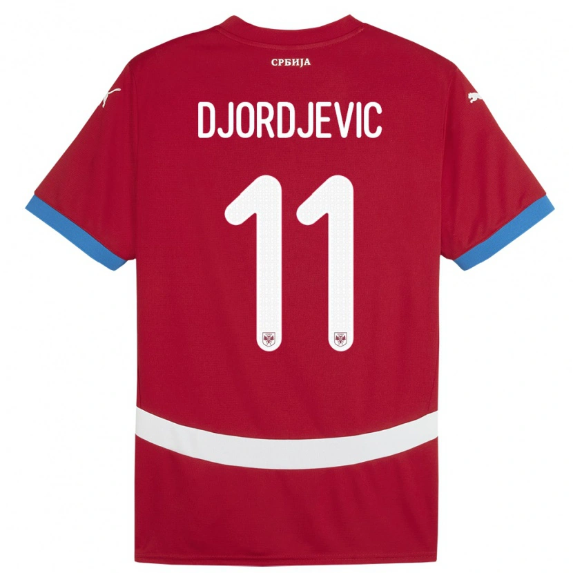 Danxen Kid Serbia Uros Djordjevic #11 Red Home Jersey 24-26 T-Shirt