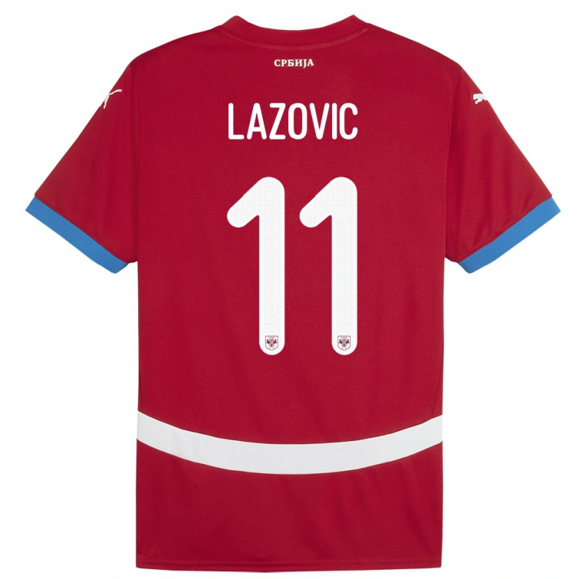 Danxen Kid Serbia Filip Lazovic #11 Red Home Jersey 24-26 T-Shirt