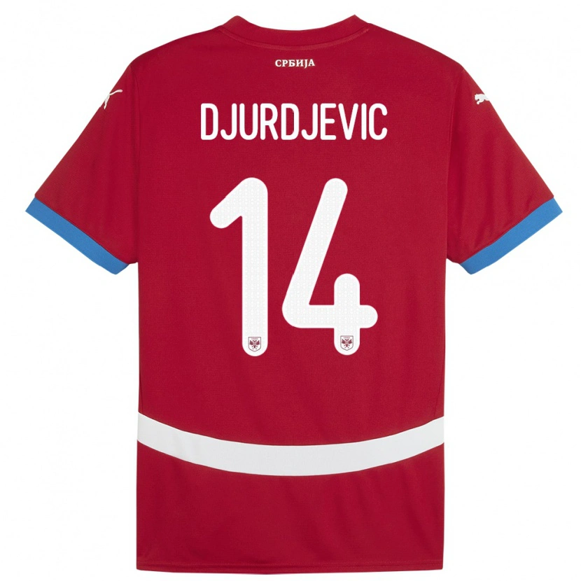 Danxen Kid Serbia Vukasin Djurdjevic #14 Red Home Jersey 24-26 T-Shirt