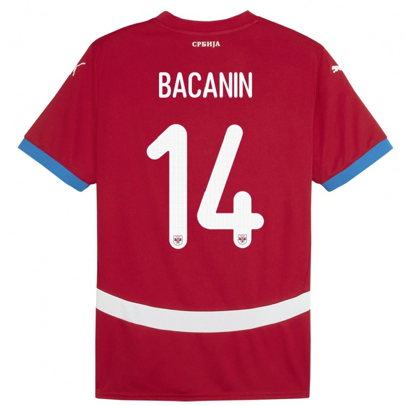 Danxen Kid Serbia Andrej Bacanin #14 Red Home Jersey 24-26 T-Shirt