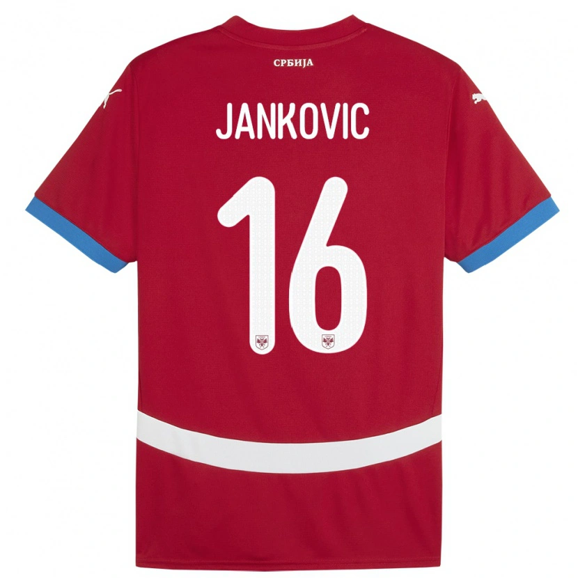 Danxen Kid Serbia Dimitrije Jankovic #16 Red Home Jersey 24-26 T-Shirt