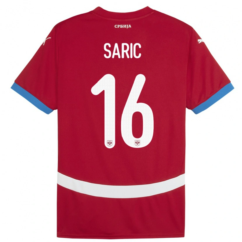 Danxen Kid Serbia Dimitrije Saric #16 Red Home Jersey 24-26 T-Shirt