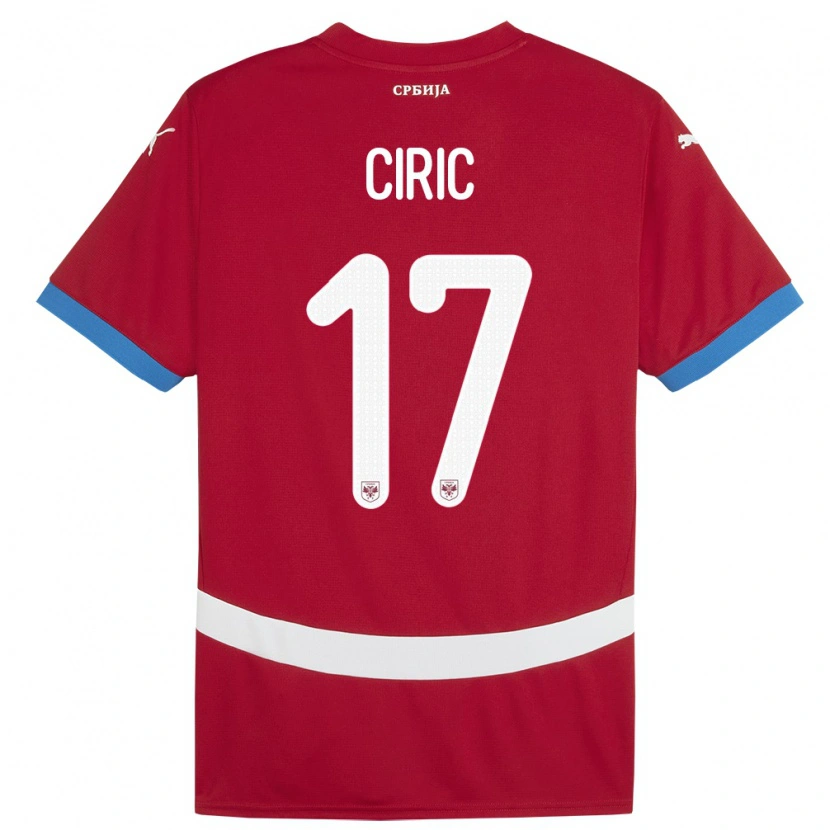 Danxen Kid Serbia Jovan Ciric #17 Red Home Jersey 24-26 T-Shirt