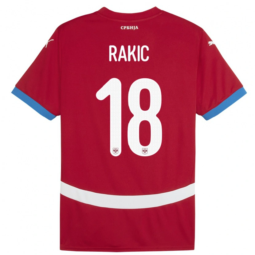 Danxen Kid Serbia Strahinja Rakic #18 Red Home Jersey 24-26 T-Shirt